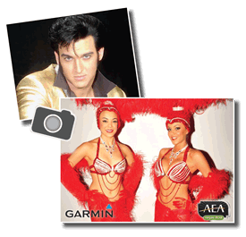Pictures with Elvis & Show Girls sponsored by Garmin