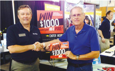 Michael Bauer was one of five $1,000 winners twoard an ADS-B Upgrage at 2014 Airventure